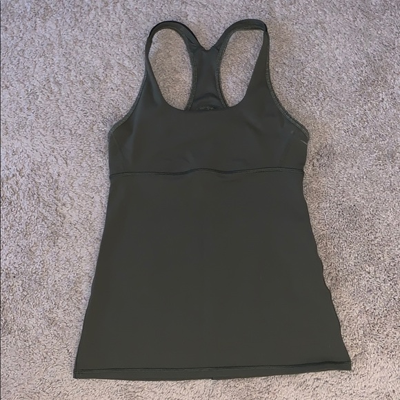 lululemon athletica Tops - 🍋 lululemon olive green racerback tank sz 4 (xs)